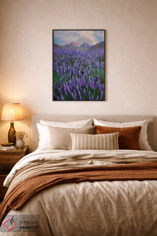 تابلو دکوراتیو California, Sierra Nevada Range. Blooming Inyo bush lupine f… اثر جینز گالری - D6B