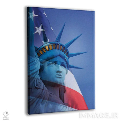 تابلو دکوراتیو آمریکا، نوادا، لاس وگاس. ترکیب تندیس آزادی و پرچم آمریکا اثر جینز گالری - نمای پرسپکتیو محصول