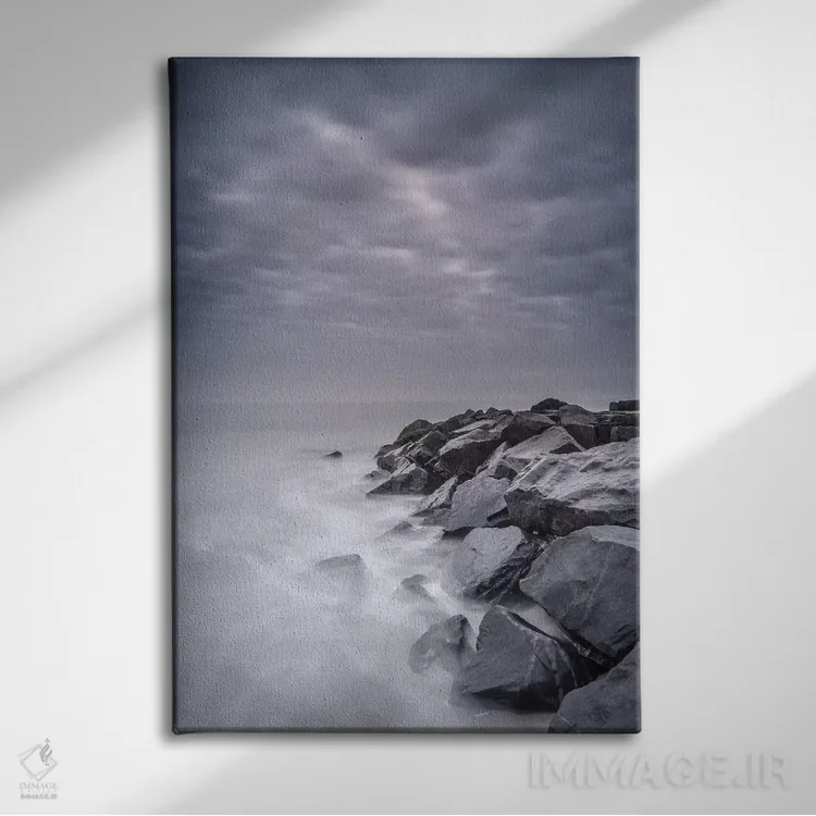 تابلو دکوراتیو آمریکا، نیوجرسی، ساحل ملی کیپ می. منظره ساحلی توفانی اثر جینز گالری - نمای روبهرو روی دیوار