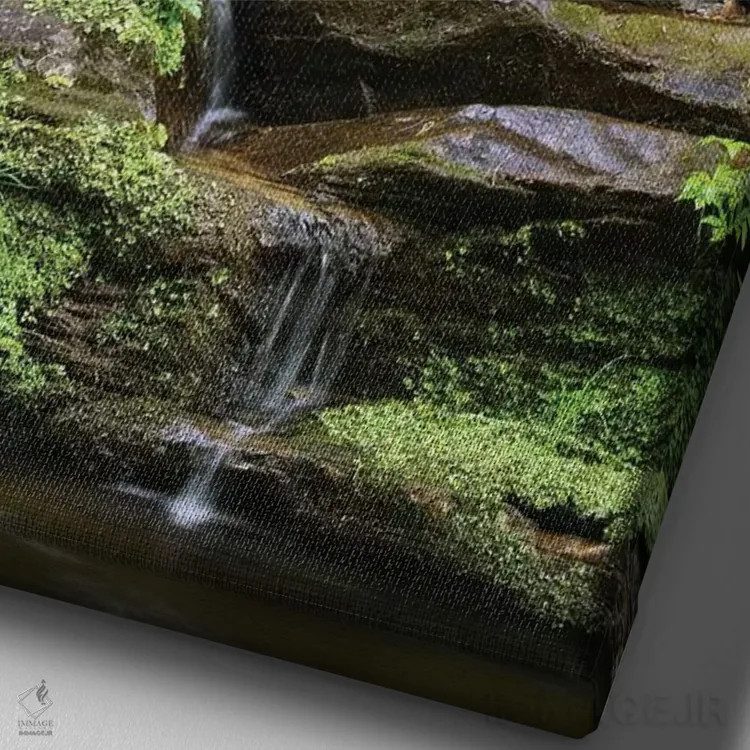 تابلو دکوراتیو آمریکا، تنسی، پارک ملی کوه های گریتموکی. آبشار اثر جینز گالری - نمای نزدیک بافت بوم