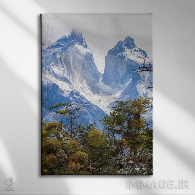 تابلو دکوراتیو Patagonia. The Horns mountains II,شیلی، پاتاگونیا. کوه های ه… اثر جینز گالری - نمای روبهرو روی دیوار