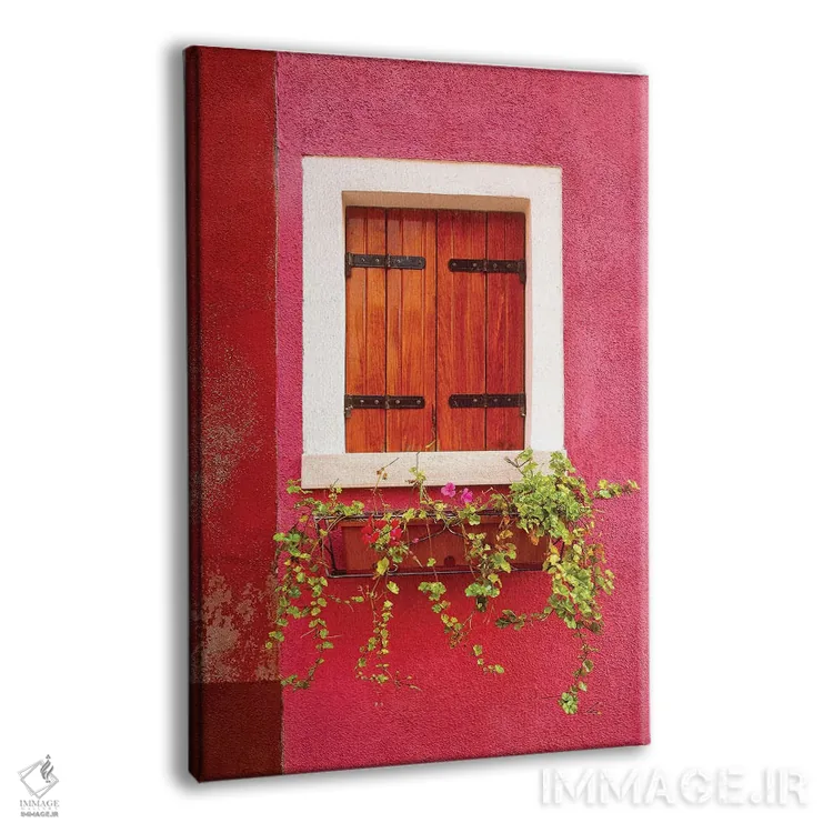 تابلو دکوراتیو Burano. Colorful window and walls.,ایتالیا، بورانو. پنجره و… اثر جینز گالری - نمای پرسپکتیو محصول