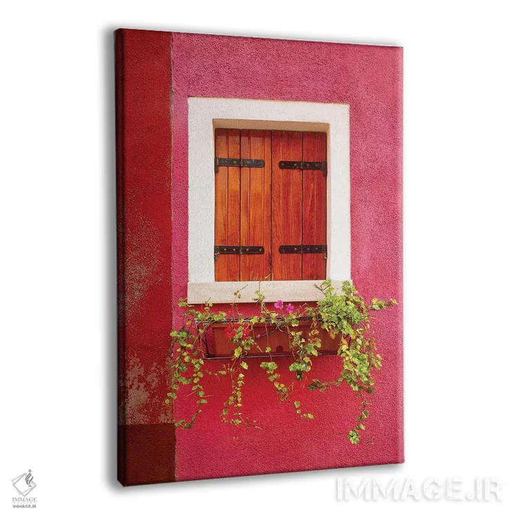 تابلو دکوراتیو Burano. Colorful window and walls.,ایتالیا، بورانو. پنجره و… اثر جینز گالری - نمای پرسپکتیو محصول