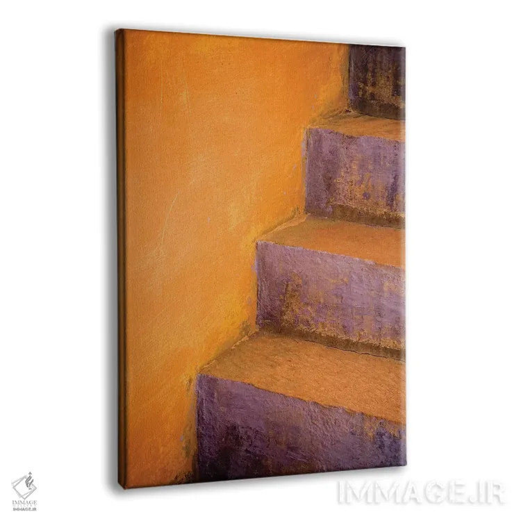 تابلو دکوراتیو Rajasthan. Colorful stairway close-up.,هند، راجستان. نمای نز… اثر جینز گالری - نمای پرسپکتیو محصول