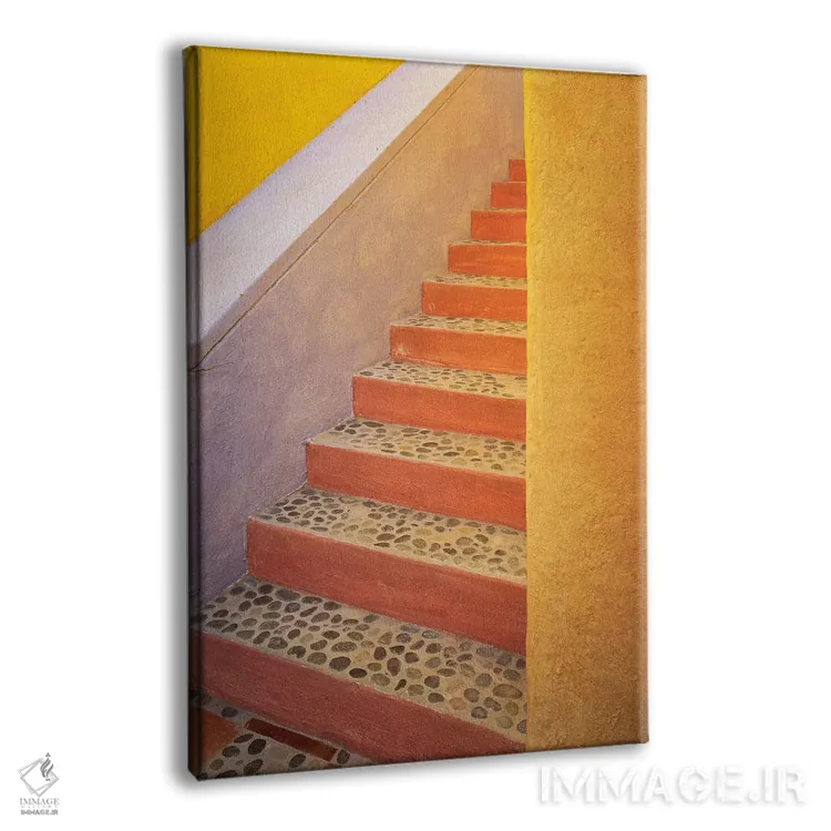 تابلو دکوراتیو Costalegre. Colorful stone stairs.,مکزیک، کوستالگره. پله های… اثر جینز گالری - نمای پرسپکتیو محصول