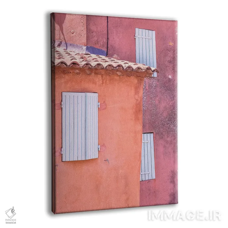 تابلو دکوراتیو Provence, Roussillon. Window shutters in buildings.,فرانسه… اثر جینز گالری - نمای پرسپکتیو محصول