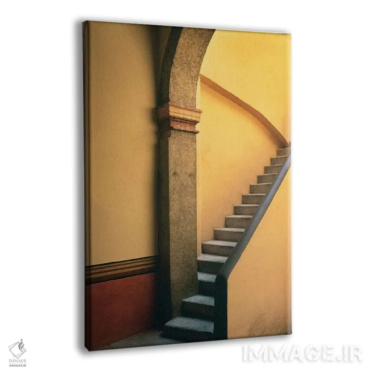 تابلو دکوراتیو Costalegre. Stone stairway of house.,مکزیک، کوستالگره. راه پ… اثر جینز گالری - نمای پرسپکتیو محصول