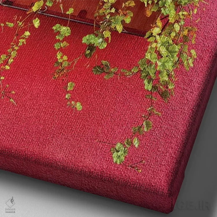 تابلو دکوراتیو Burano. Colorful window and walls.,ایتالیا، بورانو. پنجره و… اثر جینز گالری - نمای نزدیک بافت بوم