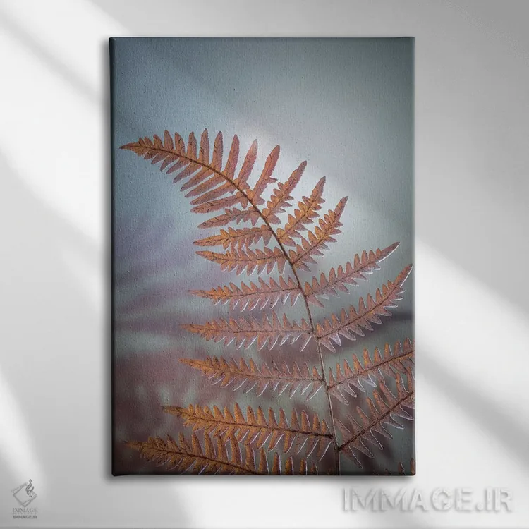 تابلو دکوراتیو آمریکا، ایالت واشنگتن، شهرستان کیتساپ. سرخس کوهی در زمستان اثر جینز گالری - نمای روبهرو روی دیوار