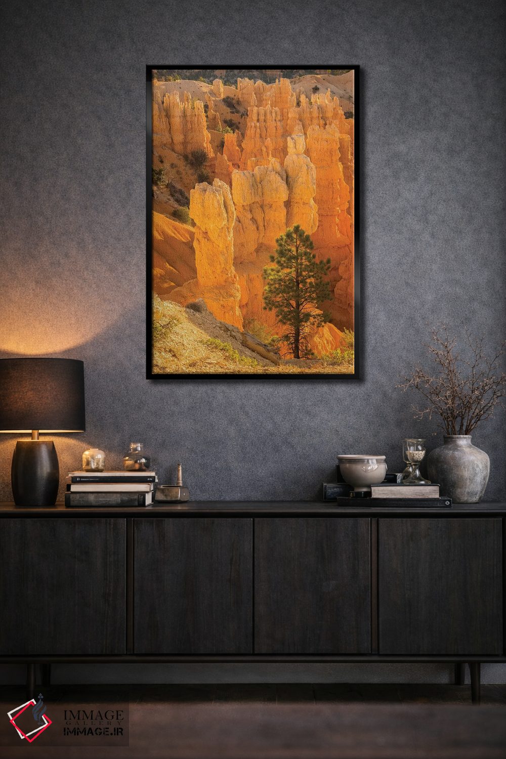 تابلو دکوراتیو آمریکا، یوتا، پارک ملی برایس کنیون. سازه های سنگی اثر جینز گالری - D3B