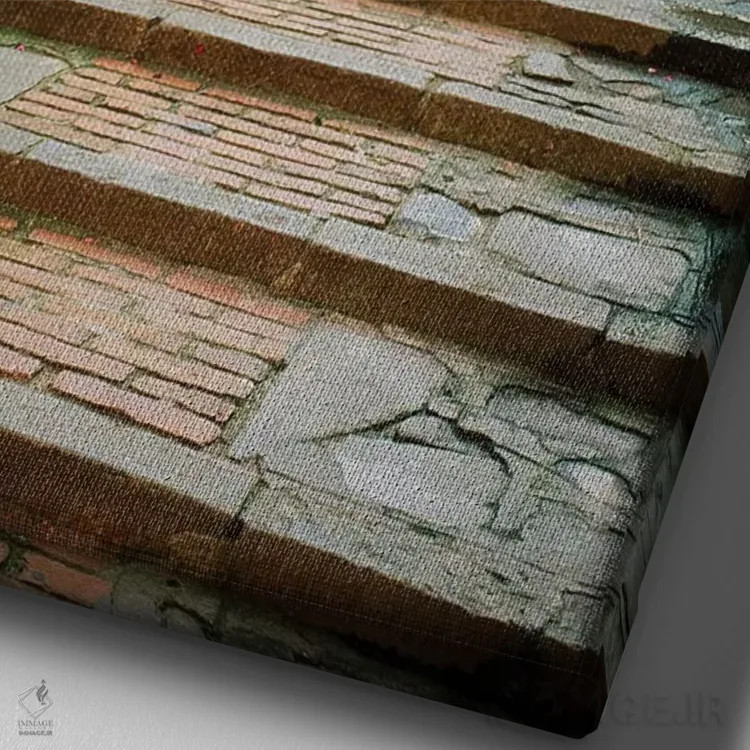 تابلو دکوراتیو Cinque Terre, Monterosso. Bicycle and uphill stairway.,ایتال… اثر جینز گالری - نمای نزدیک بافت بوم