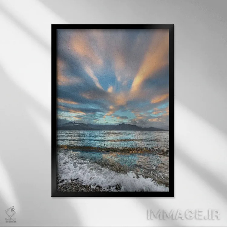 تابلو دکوراتیو Washington State. Seabeck. Sunset over Hood Canal.,ایالات مت… اثر جینز گالری - نمای قابدار مشکی
