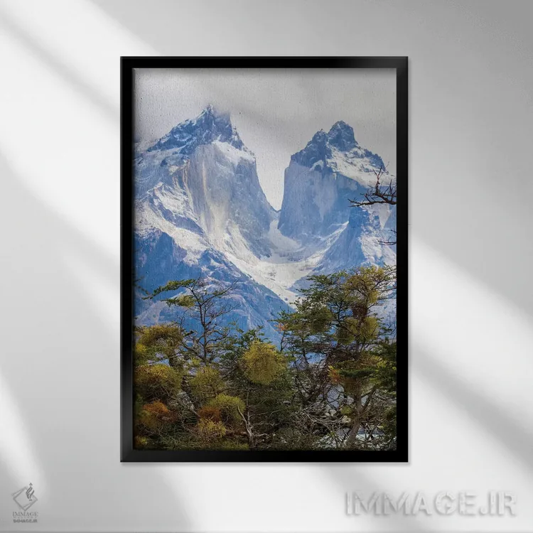 تابلو دکوراتیو Patagonia. The Horns mountains II,شیلی، پاتاگونیا. کوه های ه… اثر جینز گالری - نمای قابدار مشکی