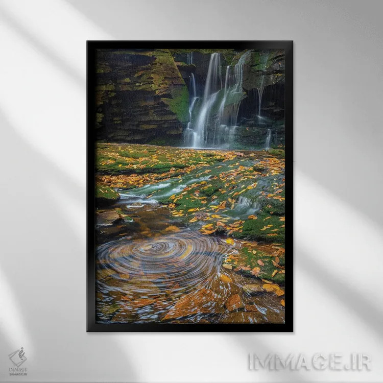 تابلو دکوراتیو West Virginia, Blackwater Falls State Park. Waterfall and wh… اثر جینز گالری - نمای قابدار مشکی