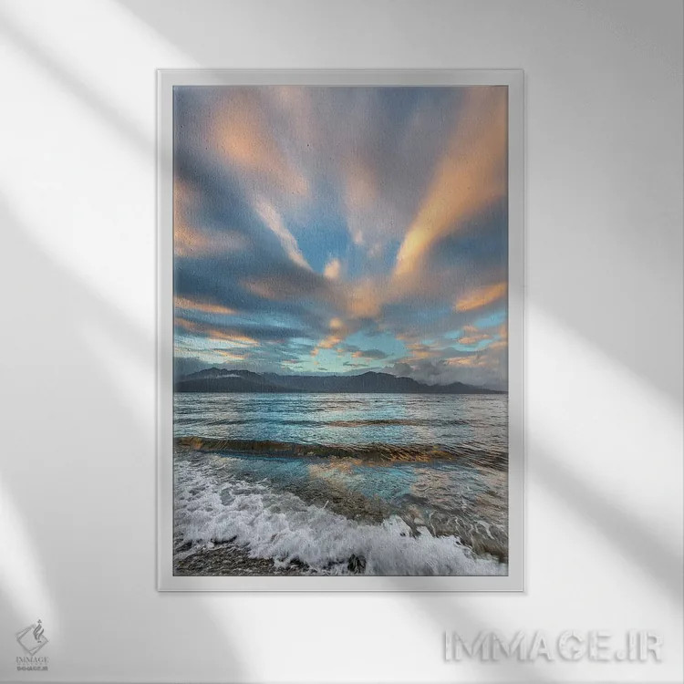 تابلو دکوراتیو Washington State. Seabeck. Sunset over Hood Canal.,ایالات مت… اثر جینز گالری - نمای قابدار سفید