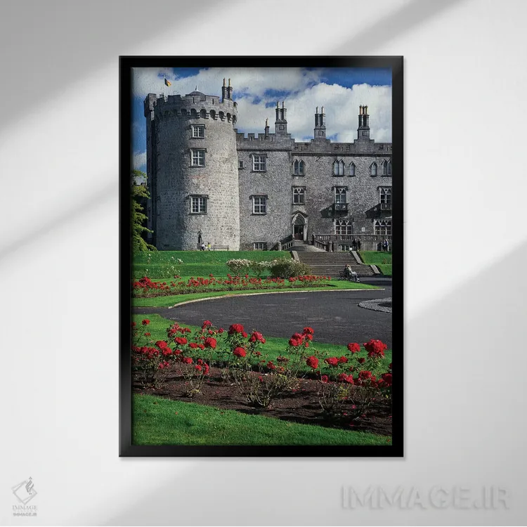 تابلو دکوراتیو Kilkenny. View Of Kilkenny Castle.,ایرلند، کیلکنی. نمای قلعه… اثر جینز گالری - نمای قابدار مشکی