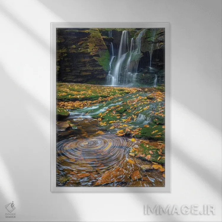 تابلو دکوراتیو West Virginia, Blackwater Falls State Park. Waterfall and wh… اثر جینز گالری - نمای قابدار سفید