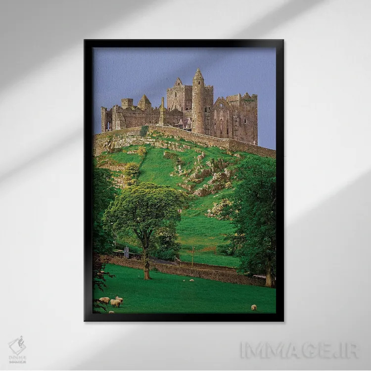 تابلو دکوراتیو County Tipperary. View Of The Rock Of Cashel, A Medieval For… اثر جینز گالری - نمای قابدار مشکی