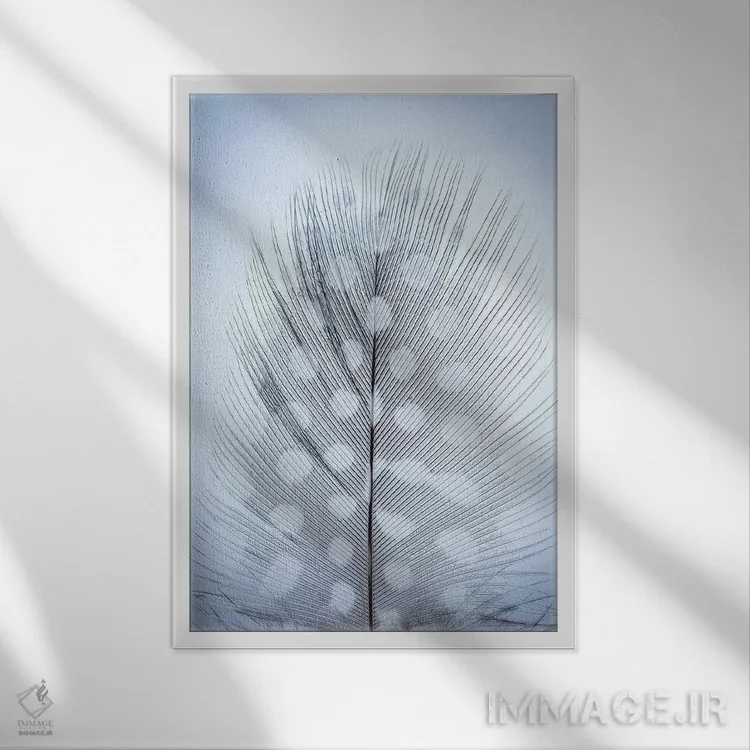 تابلو دکوراتیو Washington State, Seabeck. Detail of feather II,ایالات متحده… اثر جینز گالری - نمای قابدار سفید