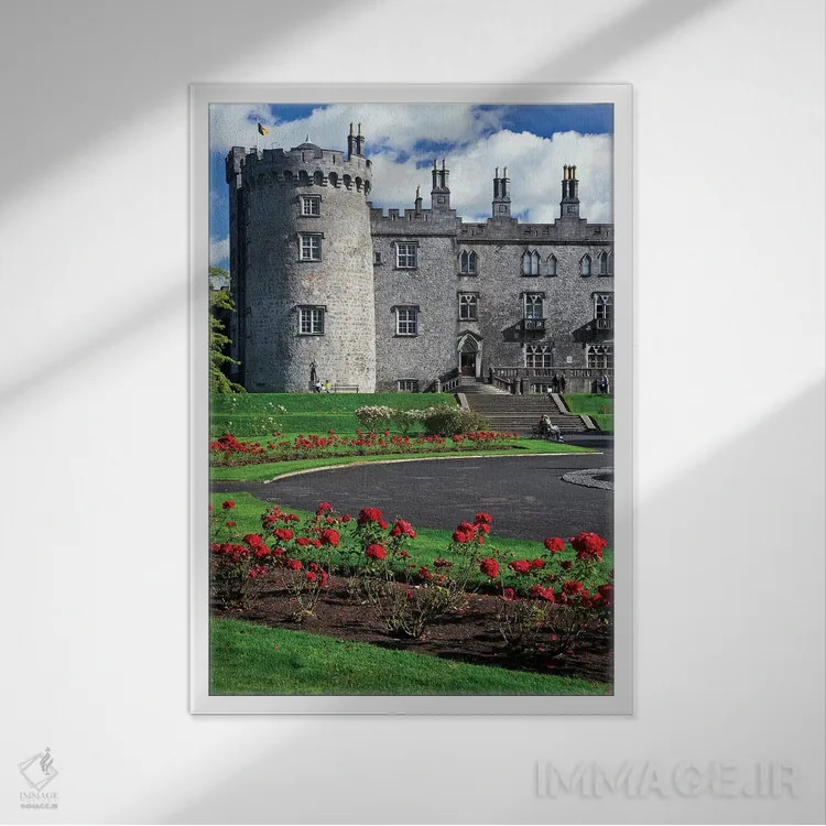 تابلو دکوراتیو Kilkenny. View Of Kilkenny Castle.,ایرلند، کیلکنی. نمای قلعه… اثر جینز گالری - نمای قابدار سفید