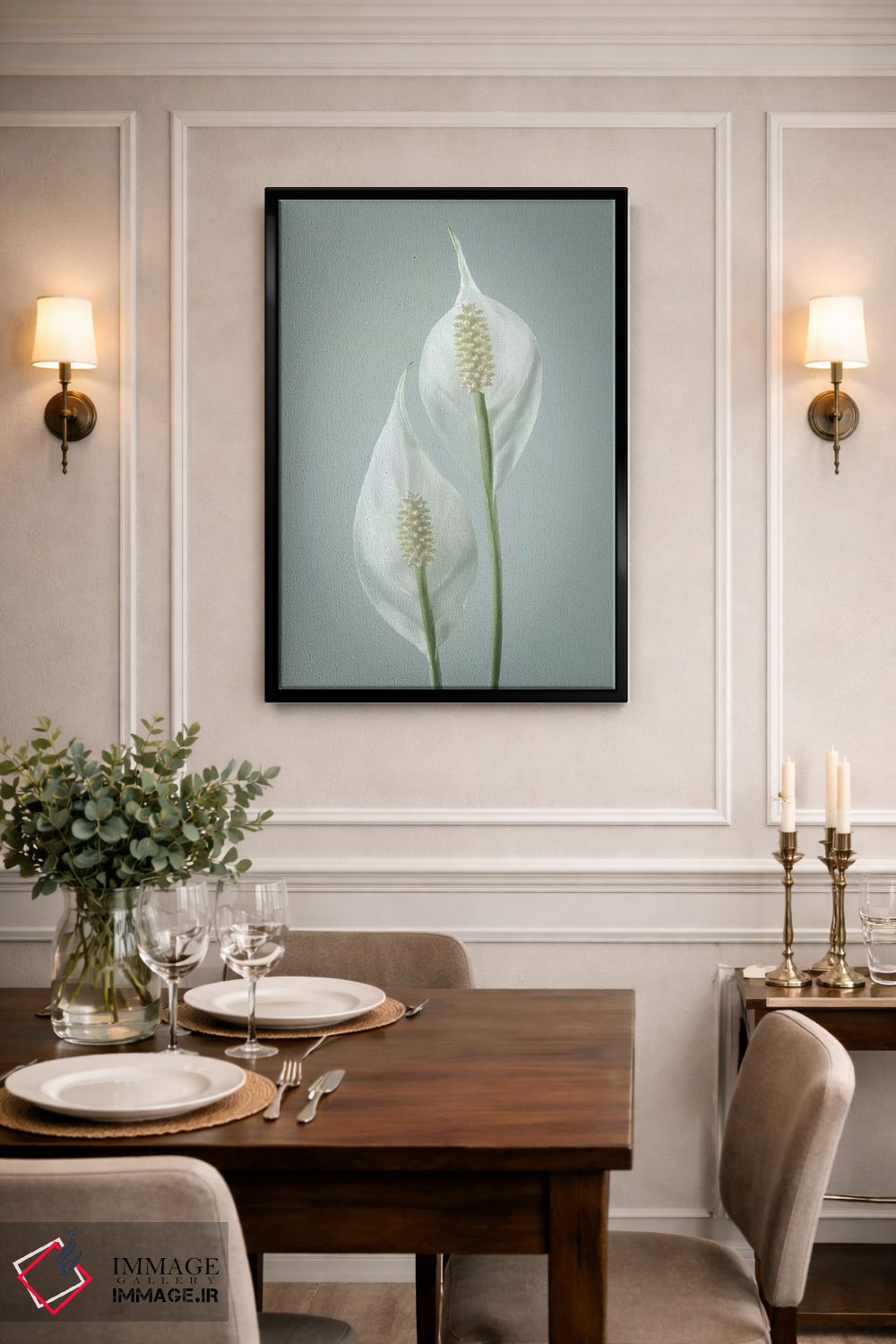تابلو دکوراتیو Washington State, Seabeck. Peace lily close-up.,ایالات متحده… اثر جینز گالری - D1B