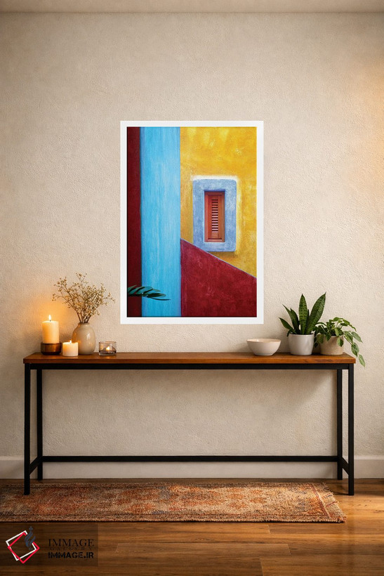 تابلو دکوراتیو Costalegre. Colorful hotel walls.,مکزیک، کوستالگره. دیوارهای… اثر جینز گالری - D2W