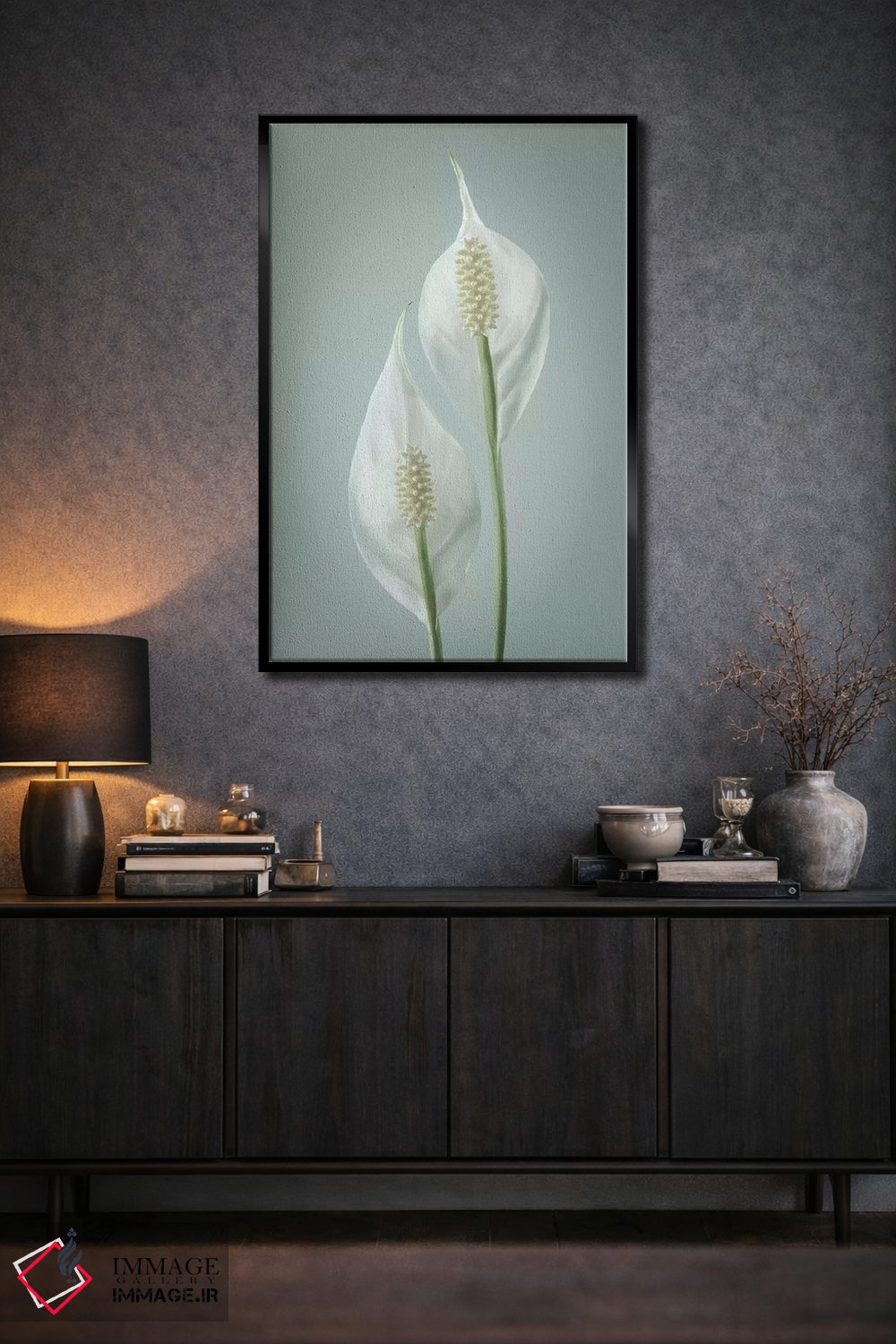 تابلو دکوراتیو Washington State, Seabeck. Peace lily close-up.,ایالات متحده… اثر جینز گالری - D2B