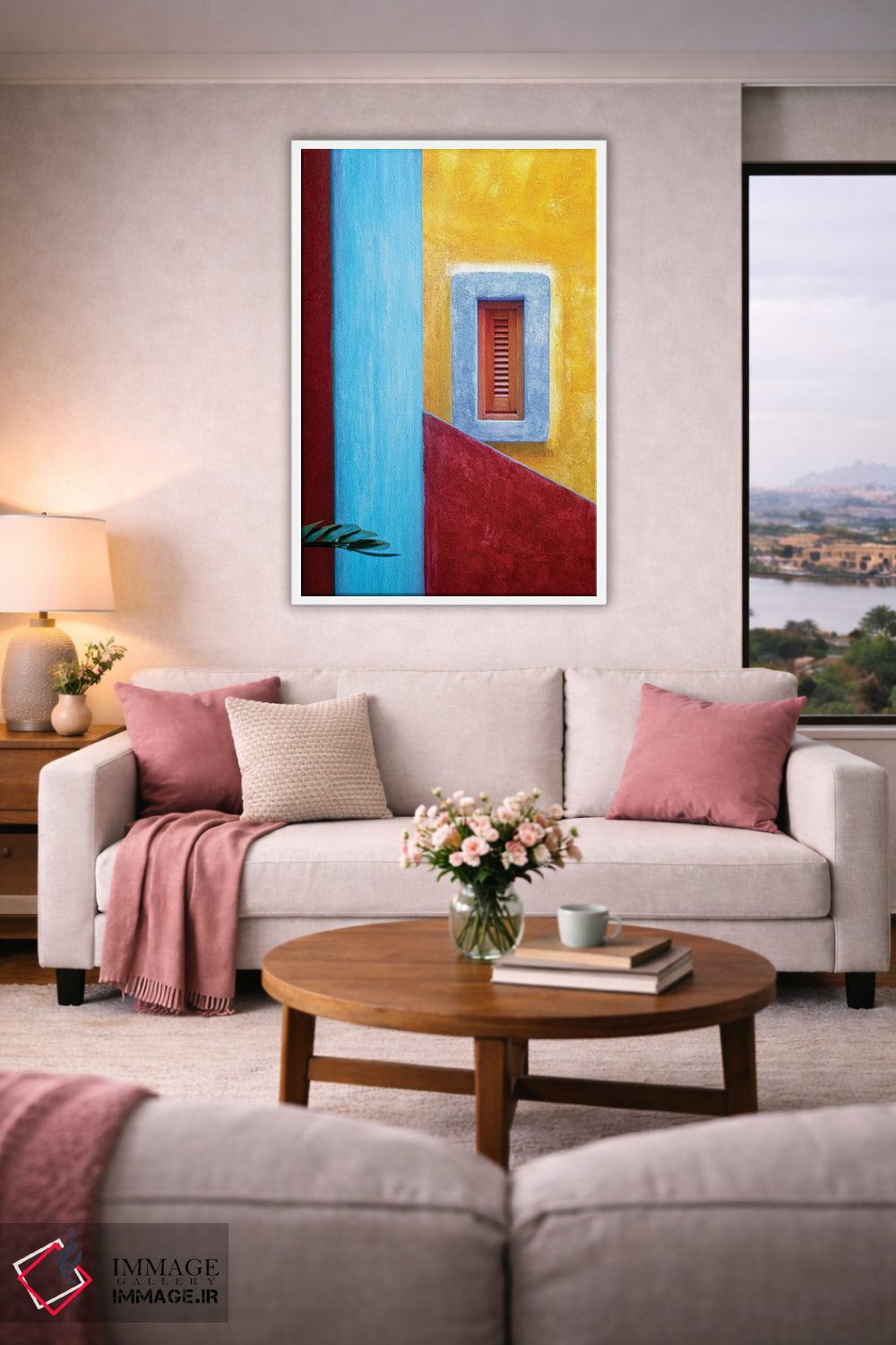 تابلو دکوراتیو Costalegre. Colorful hotel walls.,مکزیک، کوستالگره. دیوارهای… اثر جینز گالری - D3W