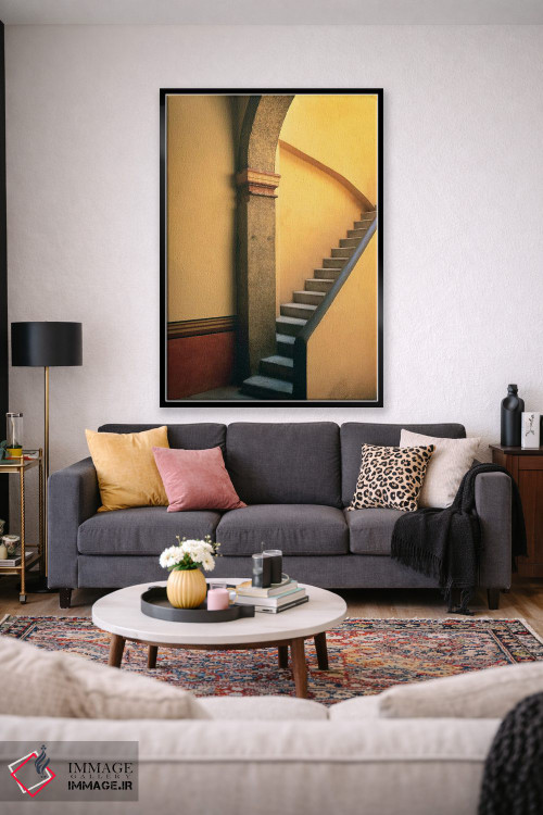 تابلو دکوراتیو Costalegre. Stone stairway of house.,مکزیک، کوستالگره. راه پ… اثر جینز گالری - D2B