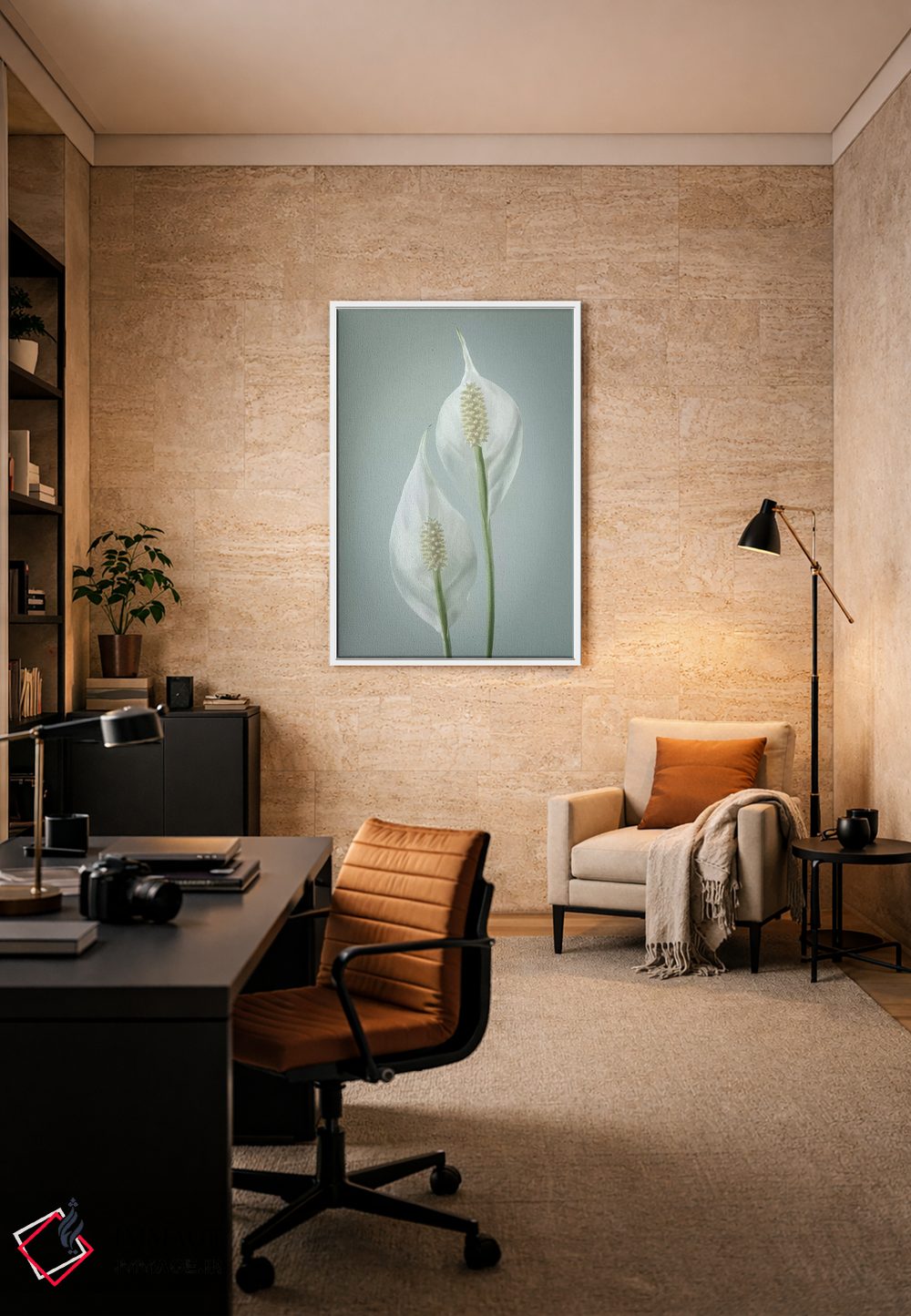 تابلو دکوراتیو Washington State, Seabeck. Peace lily close-up.,ایالات متحده… اثر جینز گالری - D5W