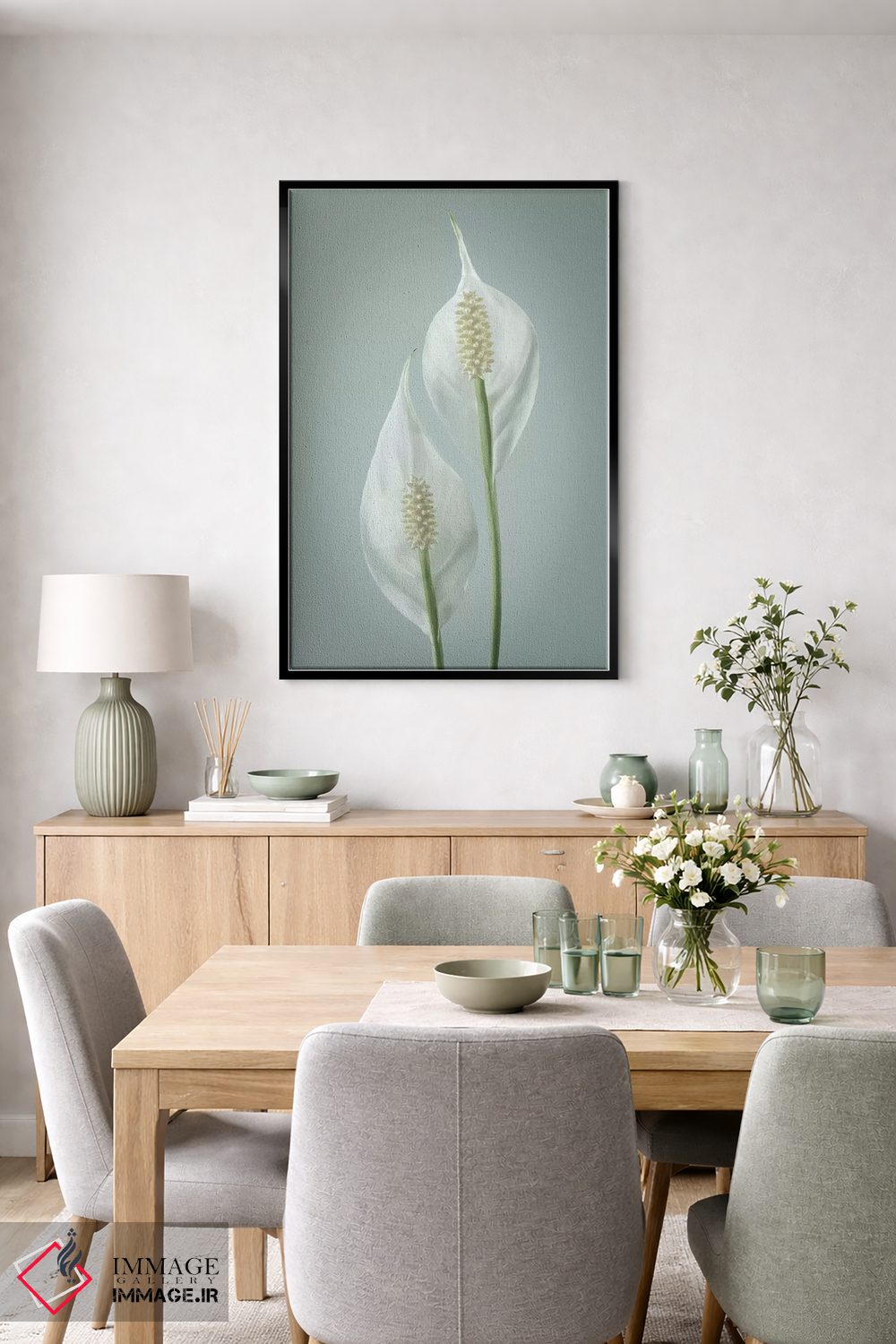 تابلو دکوراتیو Washington State, Seabeck. Peace lily close-up.,ایالات متحده… اثر جینز گالری - D6B