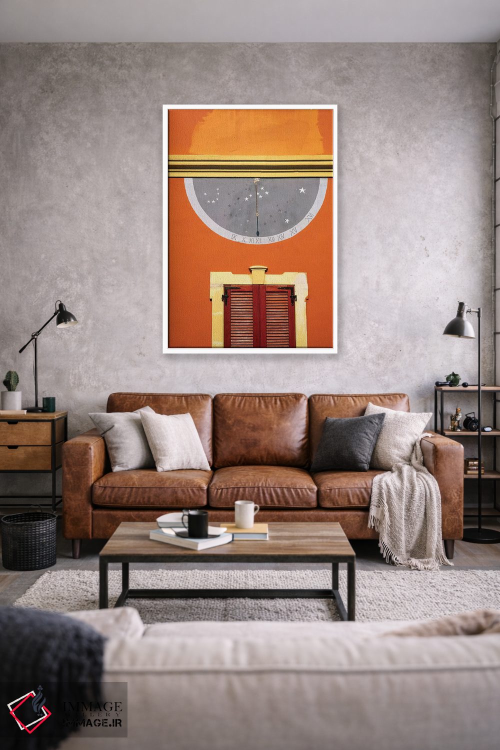 تابلو دکوراتیو Lago di Orta. Calendar on wall above doorway.,ایتالیا، دریاچ… اثر جینز گالری - D1W