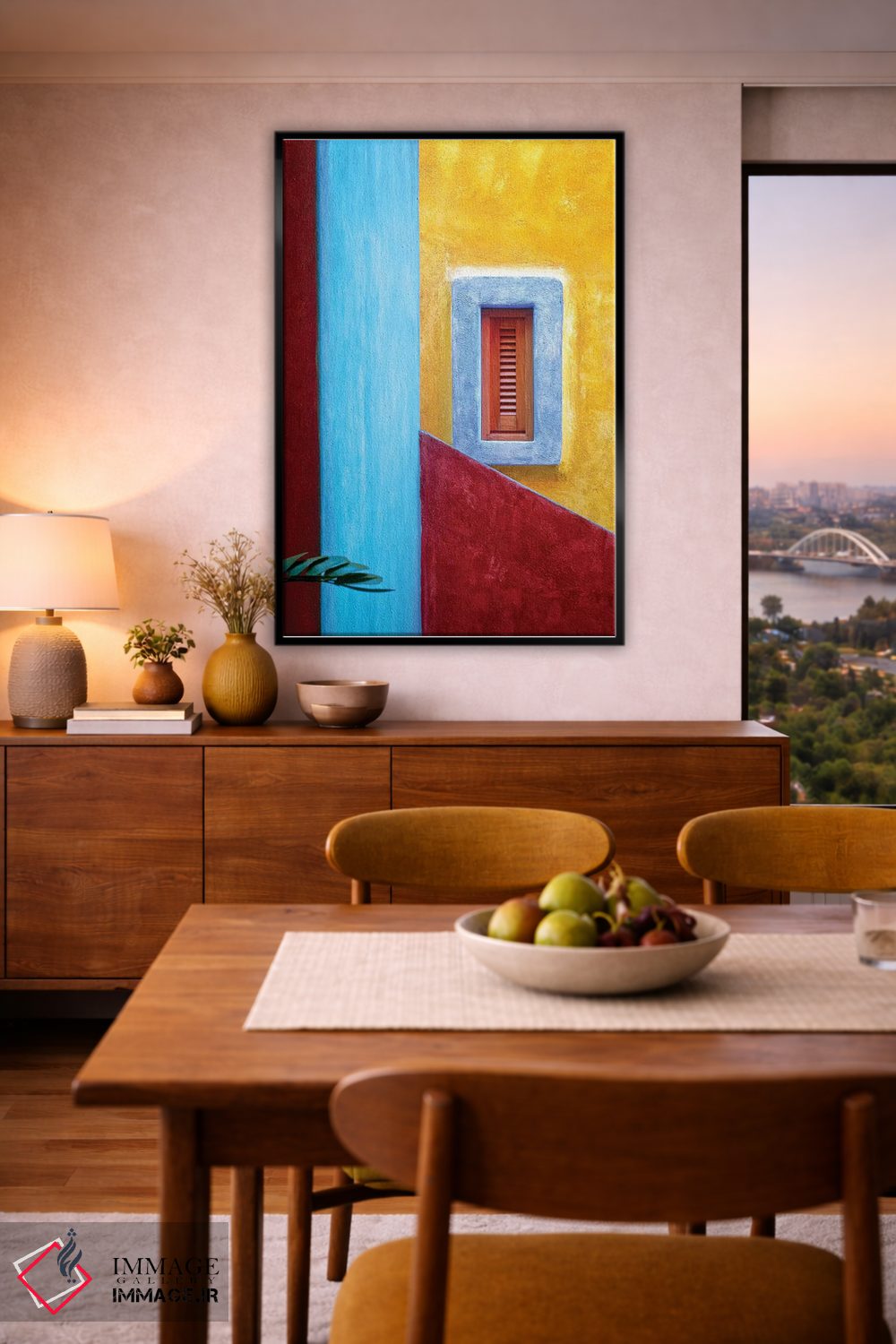 تابلو دکوراتیو Costalegre. Colorful hotel walls.,مکزیک، کوستالگره. دیوارهای… اثر جینز گالری - D6B