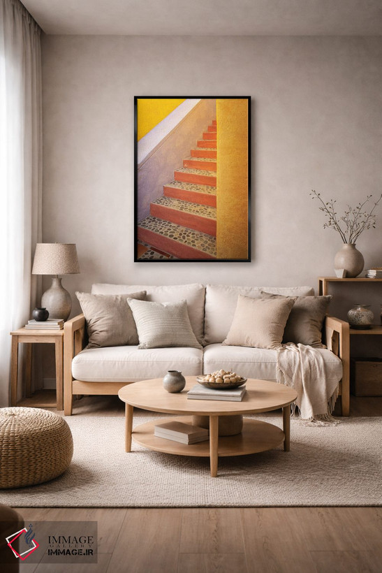تابلو دکوراتیو Costalegre. Colorful stone stairs.,مکزیک، کوستالگره. پله های… اثر جینز گالری - D6B