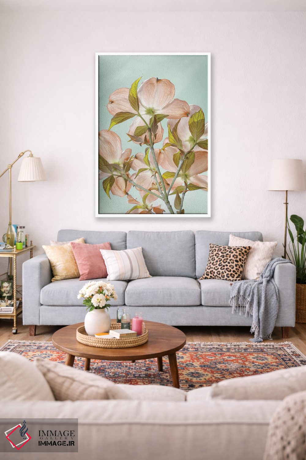 تابلو دکوراتیو Washington State, Seabeck. Colorized pink dogwood blossoms.… اثر جینز گالری - D1W