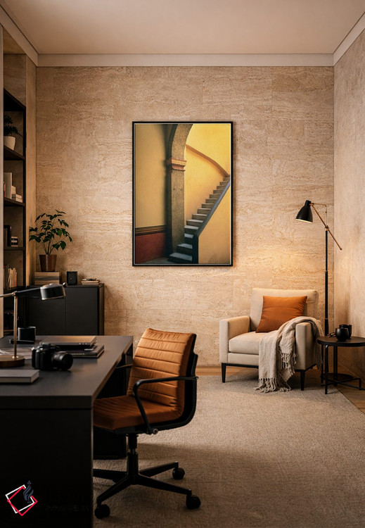 تابلو دکوراتیو Costalegre. Stone stairway of house.,مکزیک، کوستالگره. راه پ… اثر جینز گالری - D5B