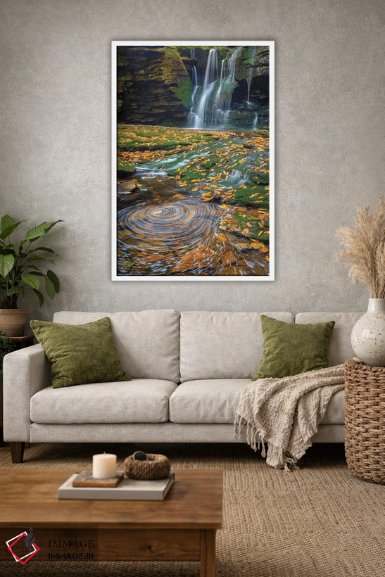 تابلو دکوراتیو West Virginia, Blackwater Falls State Park. Waterfall and wh… اثر جینز گالری - D1W