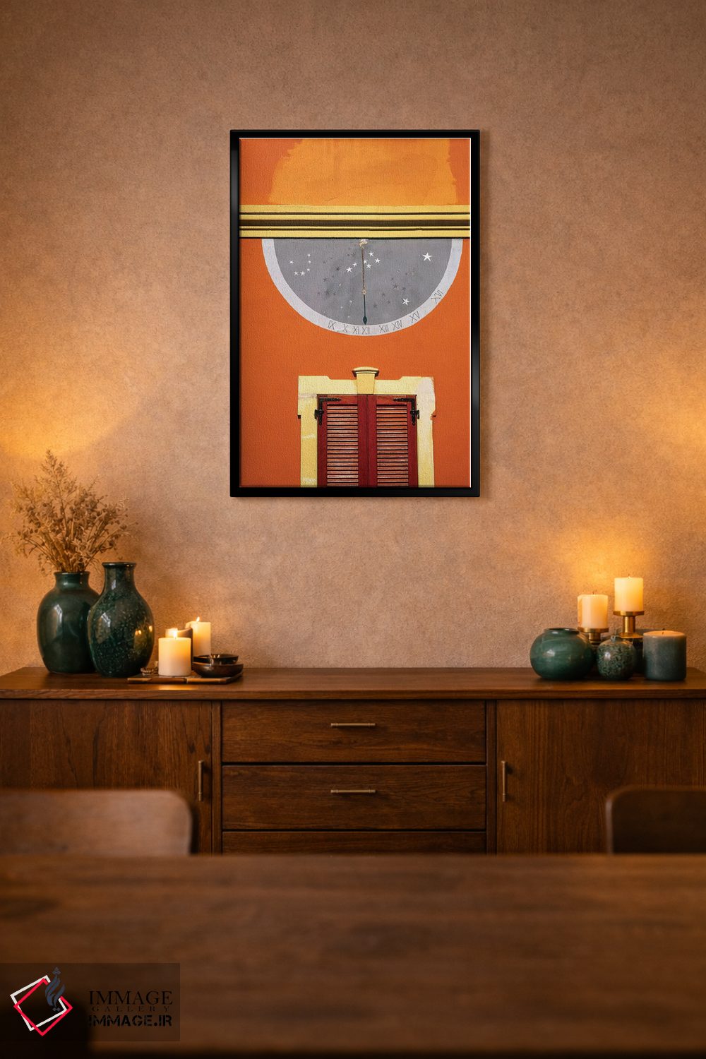تابلو دکوراتیو Lago di Orta. Calendar on wall above doorway.,ایتالیا، دریاچ… اثر جینز گالری - D2B