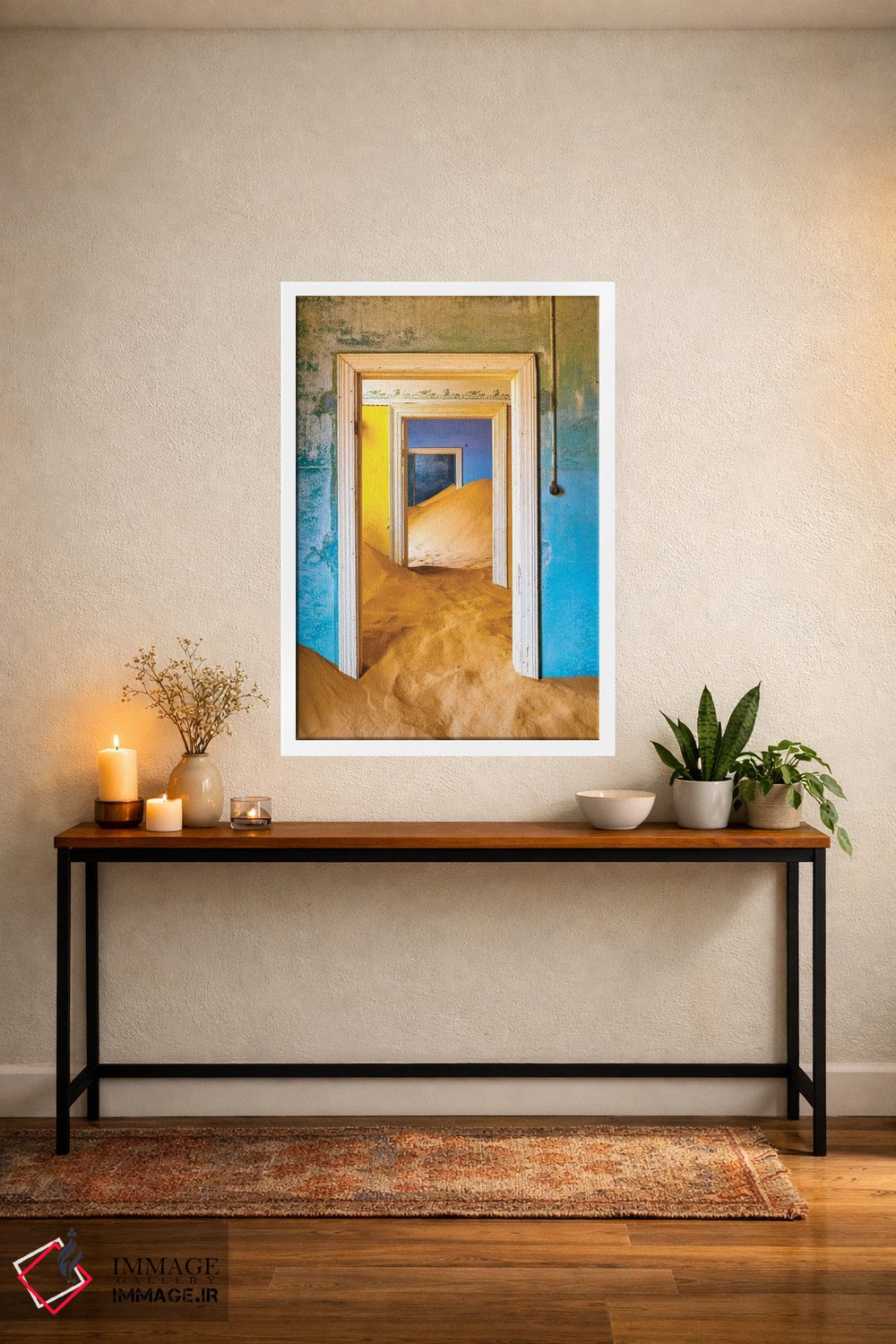 تابلو دکوراتیو Namibia, Kolmanskop. Doorways and drifting sand in an abando… اثر جینز گالری - D2W