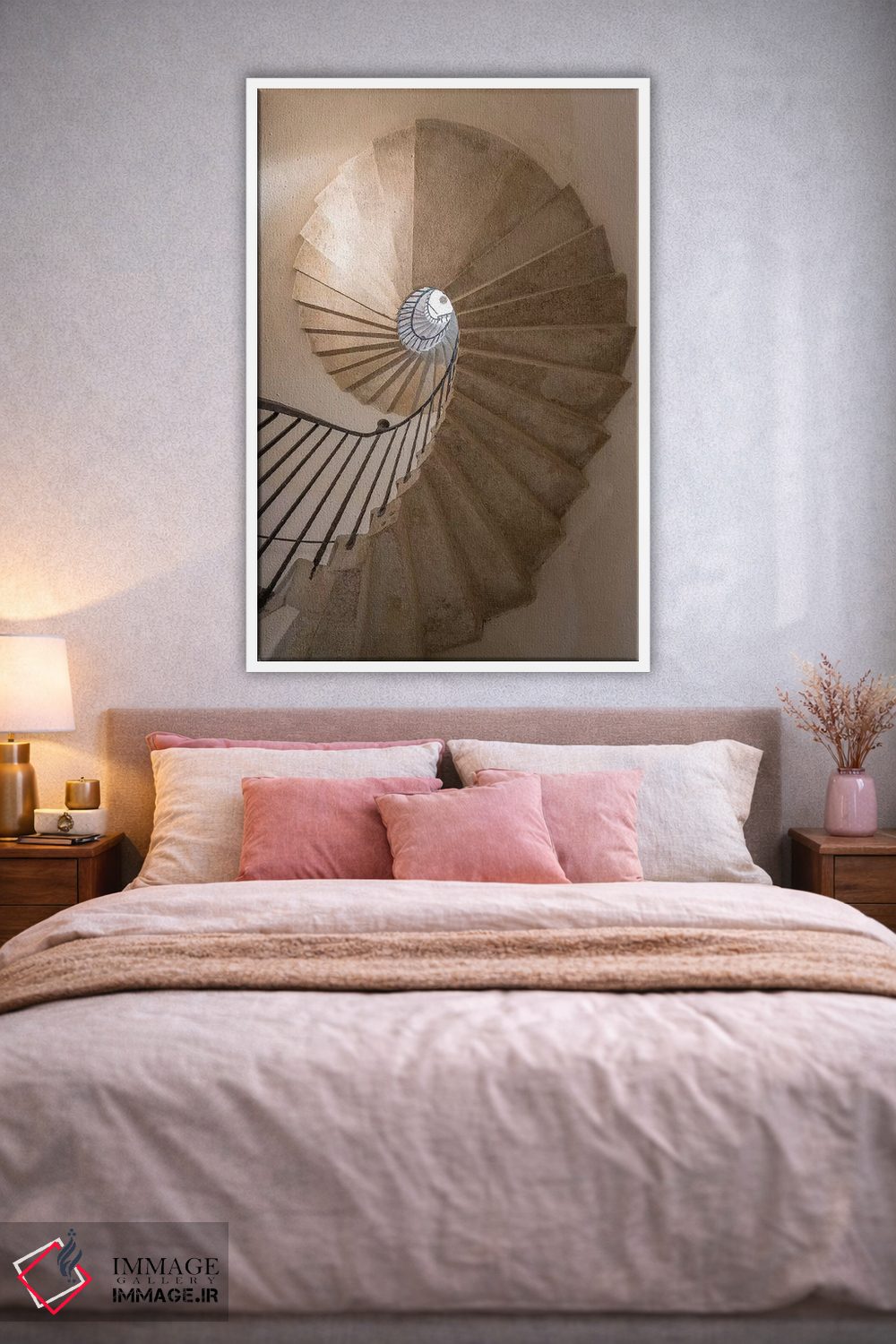 تابلو دکوراتیو Venice. Spiral stairwell.,ایتالیا، ونیز. راه پله پیچ دار اثر جینز گالری - D1W