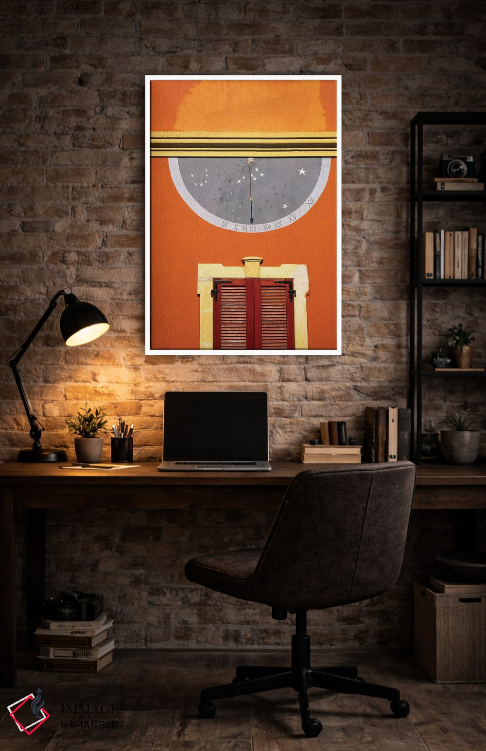 تابلو دکوراتیو Lago di Orta. Calendar on wall above doorway.,ایتالیا، دریاچ… اثر جینز گالری - D3W