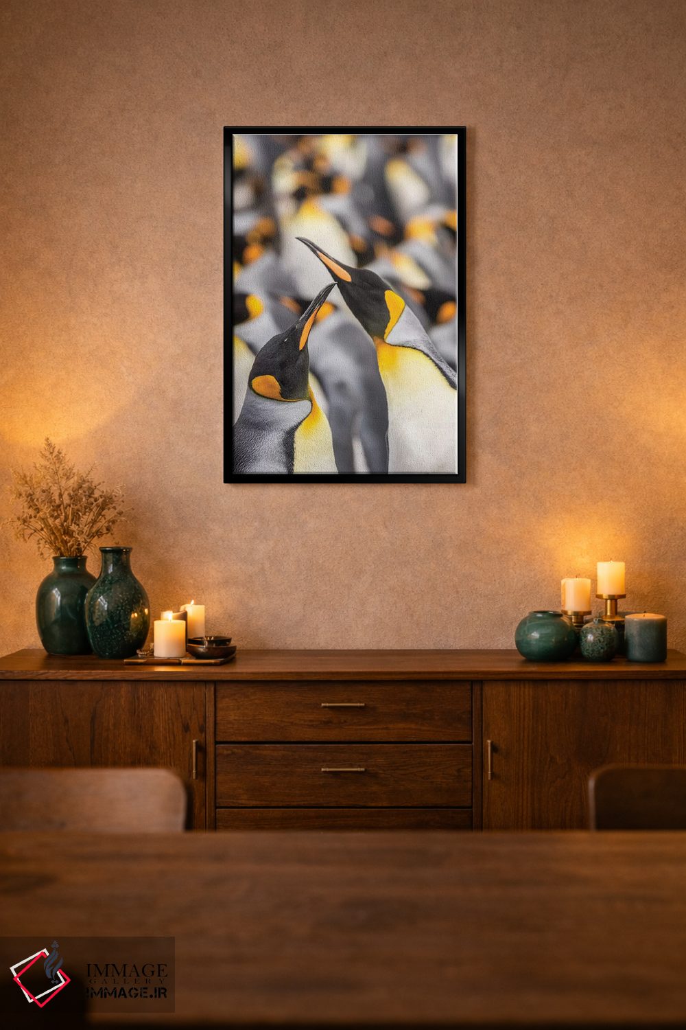 تابلو دکوراتیو East Falkland. King penguins in colony I,جزایر فالکلند، شرق… اثر جینز گالری - D2B