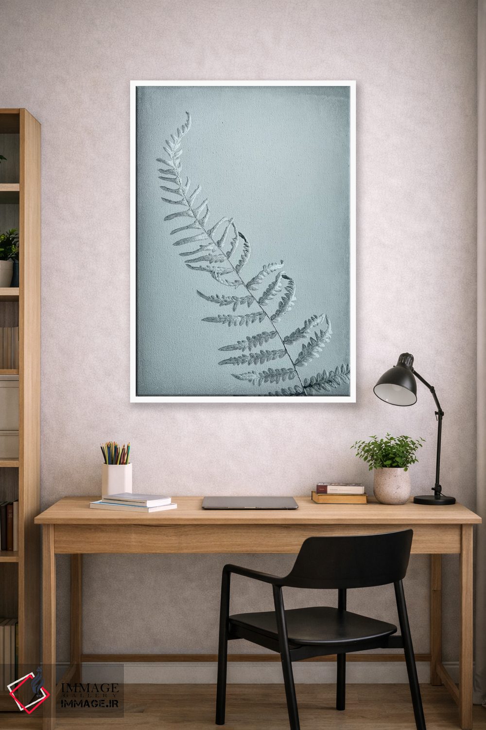 تابلو دکوراتیو آمریکا، ایالت واشنگتن، سی بک. طرح انتزاعی سرخس کوهی اثر جینز گالری - D1W