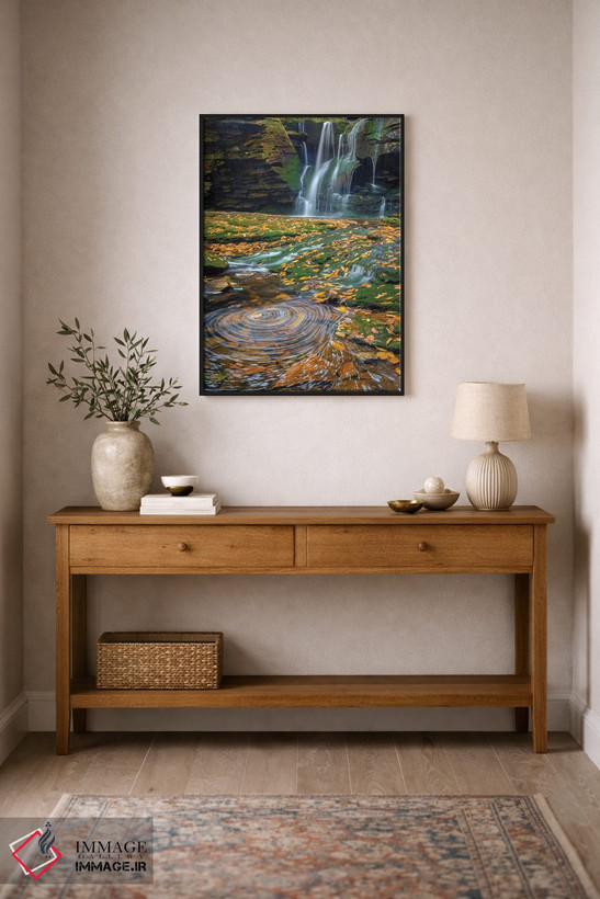 تابلو دکوراتیو West Virginia, Blackwater Falls State Park. Waterfall and wh… اثر جینز گالری - D2B