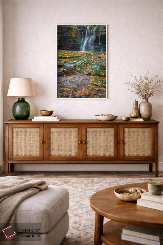 تابلو دکوراتیو West Virginia, Blackwater Falls State Park. Waterfall and wh… اثر جینز گالری - D3W