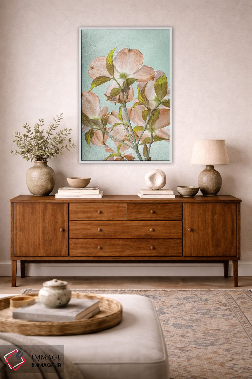 تابلو دکوراتیو Washington State, Seabeck. Colorized pink dogwood blossoms.… اثر جینز گالری - D3W