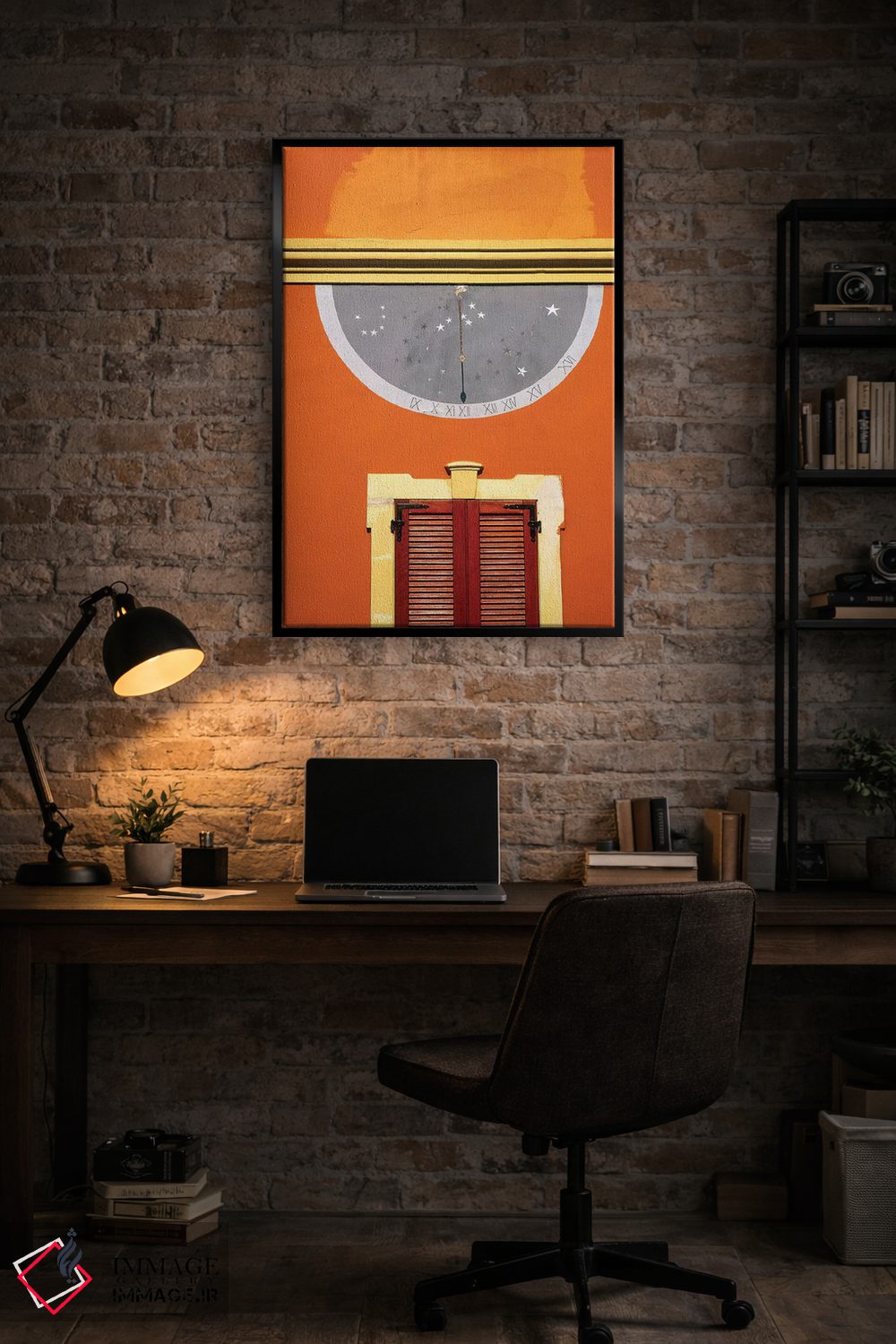 تابلو دکوراتیو Lago di Orta. Calendar on wall above doorway.,ایتالیا، دریاچ… اثر جینز گالری - D5B