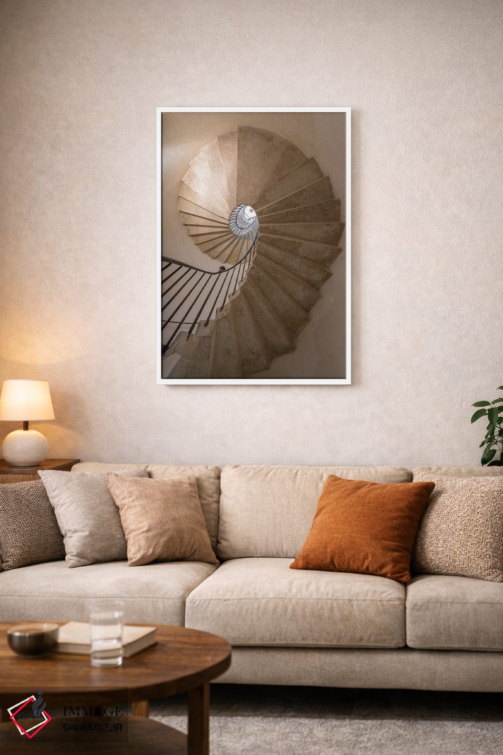تابلو دکوراتیو Venice. Spiral stairwell.,ایتالیا، ونیز. راه پله پیچ دار اثر جینز گالری - D4W