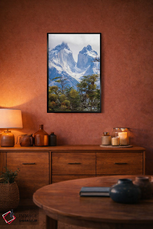 تابلو دکوراتیو Patagonia. The Horns mountains II,شیلی، پاتاگونیا. کوه های ه… اثر جینز گالری - D5B