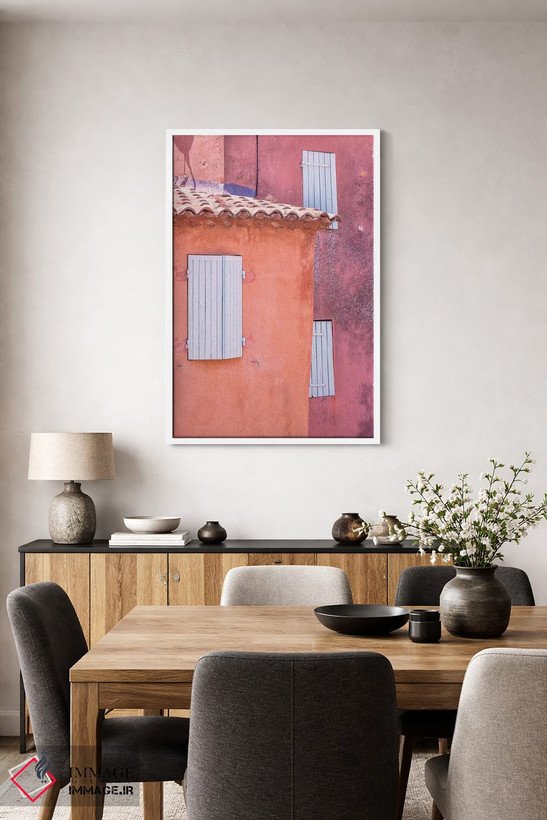 تابلو دکوراتیو Provence, Roussillon. Window shutters in buildings.,فرانسه… اثر جینز گالری - D3W